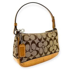 Coach Brown and Tan Mini Bag